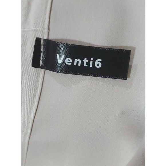 Venti6 Button Down Tattered Style Long Sleeve Shirt Glittery Silver Stars Medium - Picture 11 of 11